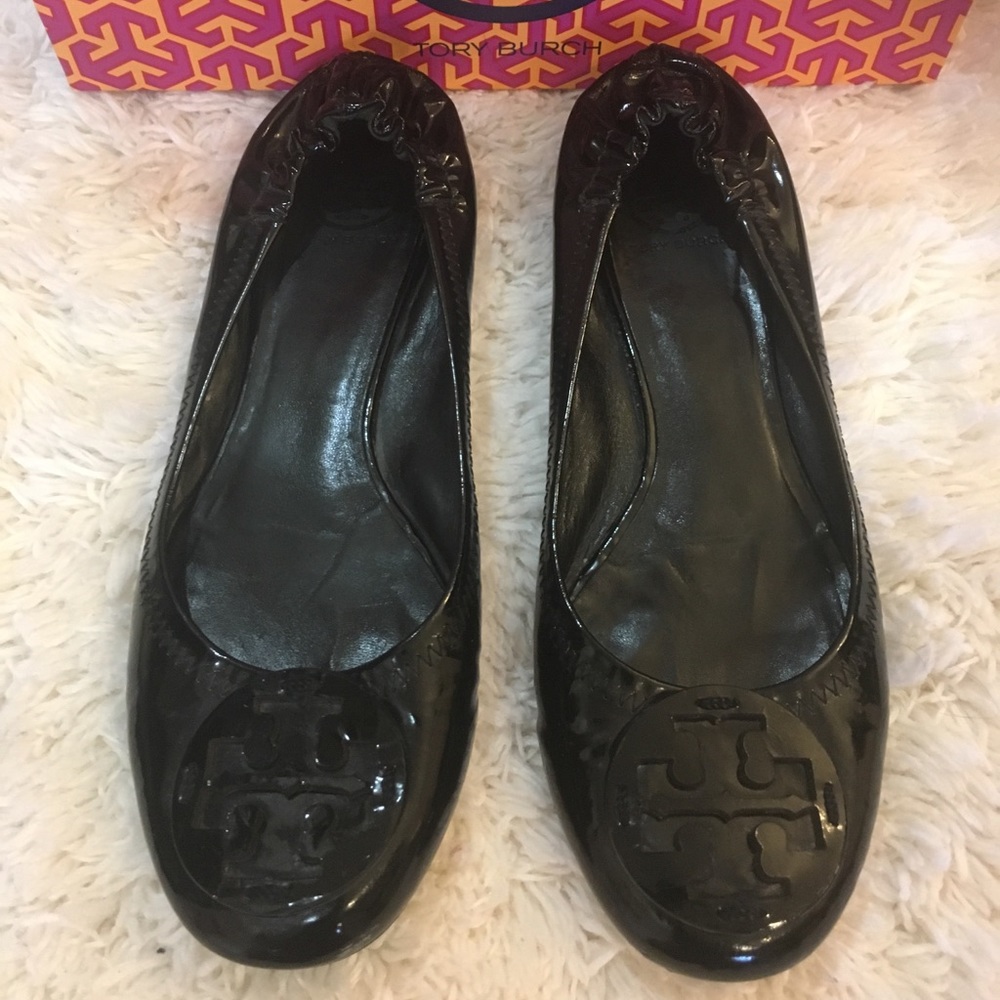 Tory Burch Reva patent leather ballet flats